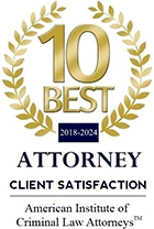 American Institute of Criminal Law Attorneys 10 Best Client Satisfaction 2018–2024